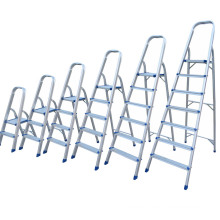 5 step aluminium domestic folding household ladder with shrinked wrapped